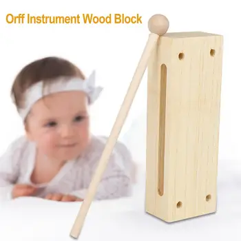 Drewniany Klucz Blok Woodblock Z Młotkiem Znakomity Muzyczny Dla Dzieci Zabawka Instrument Perkusyjny Na Świąteczny Prezent