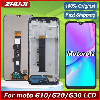 Nowy 100% Oryginalny Motorola Moto G10 G20 G30 wyświetlacz LCD Z Ramką Ekran Dotykowy Wysokiej Jakości Wyświetlacz W Komplecie Wymiana