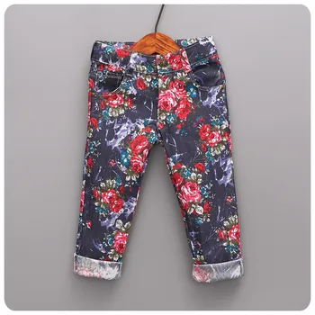 Spodnie 16 Nowy produkt Koreańskiej odzieży dziecięcej Spodnie w krajowych Zwyczajów Drukowania dla Dzieci Spodnie do samodoskonalenia Długie Spodnie